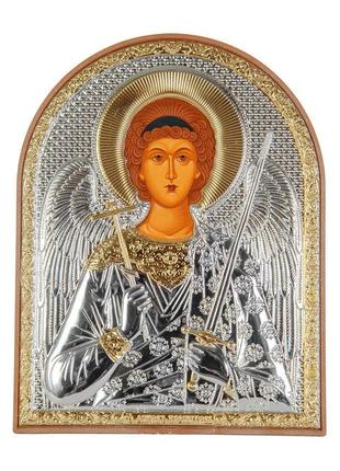 Ікона ангел хранитель 5,8х7,5 см у сріблі в пластиковому кіоті (греція)