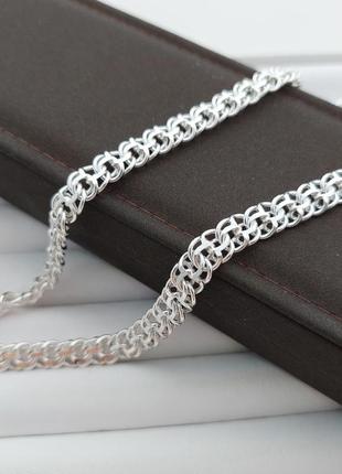 Ланцюжок срібний з об'ємним плетінням бісмарк5 фото
