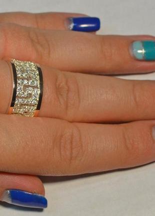 Серебряное кольцо с золотом4 фото