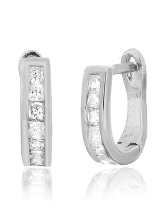 Серебряные серьги с фианитом с2ф/159