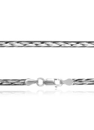 Срібний ланцюг оксидована - плоска стрічка 824в 6/45