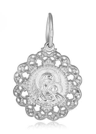 Срібний підвіс - "казанська ікона божої матері" п2/181