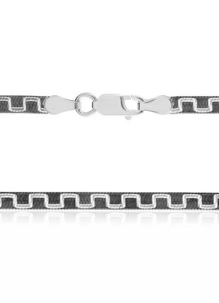 Срібний ланцюг оксидована - плоска стрічка 041в 6/50