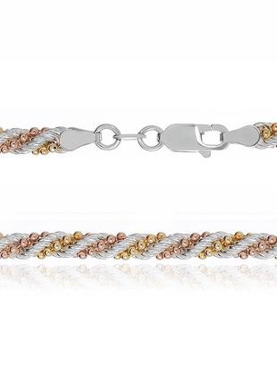 Срібний ланцюг позолочена - джгут 203б 2/45