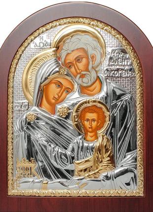 Свята сім'я 10,7х12,8см арочної форми на дереві