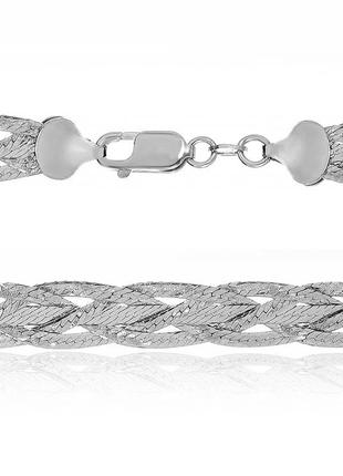 Срібний ланцюг родированная - коса 111р 2/45