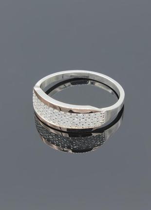 Серебряное кольцо "шина" с золотом