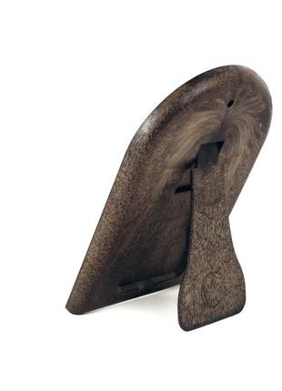 Икона святой стилианос 5х7см серебряная на пластику украшена разноцветной эмалью