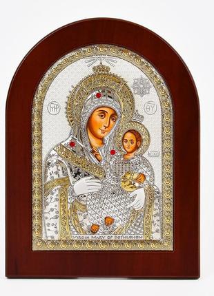 Вифлеємська ікона божої матері 15x21см аркової форми на дереві