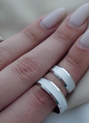 Серебряные обручальные кольца американки с узором широкие7 фото