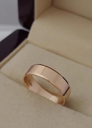 Обручальное кольцо золотое американка гладкое 17.5 розміру8 фото