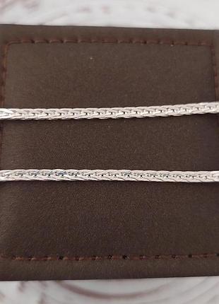 Срібний ланцюжок з плетінням колосок