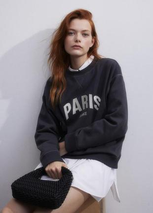 Стильный утепленный свитшот с надписью от h&m
