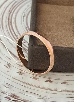 Обручальное кольцо серебряное позолоченное европейка тонкое8 фото