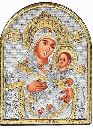 Вифлеємська  ікона божої матері 16,3х21,3см аркової форми без рамки на дереві