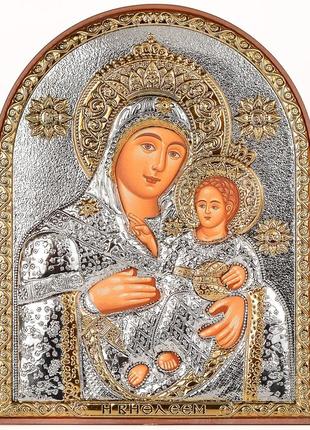 Святохідна ікона небесної матері 4х5,6 см аркової форми на пластиковому кіоті1 фото