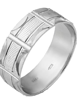 Серебряное обручальное кольцо2 фото