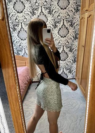 Мини юбка в цветочный принт 3