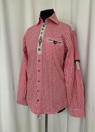 Рубашка баварская альпийская октоберфест клетка виши