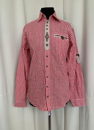 Рубашка баварская альпийская октоберфест клетка виши