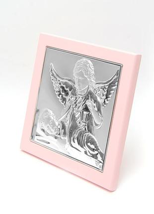 Ікона ангела охоронця та немовля 15x15см для дитини, дівчинці у подарунок5 фото