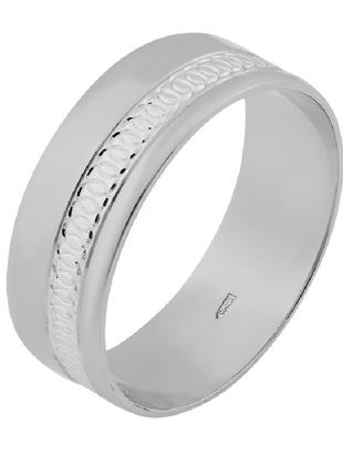 Серебряное обручальное кольцо1 фото