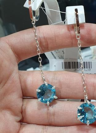 Серьги висюльки серебряные с золотыми пластинами и крупным зеленым опалом8 фото