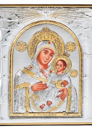 Вифлеемская икона божией матери 11,3х13см прямоугольной формы на дереве без рамки