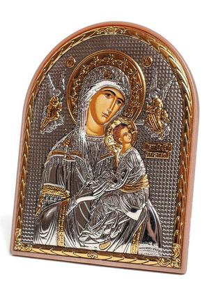 Пристрасна ікона небесної матері 5,8х7,5 см аркової форми на пластиковому кіоті3 фото