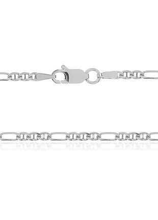 Срібний ланцюжок родированная - фігаро 129р 4/55