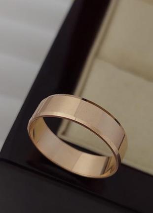 Обручальное кольцо золотое американка классическое 19.5 розміру7 фото