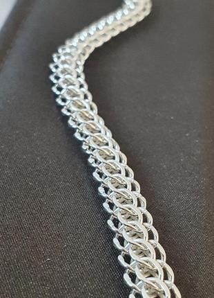 Браслет из серебра цепной с плетением венеция 20.5 см1 фото