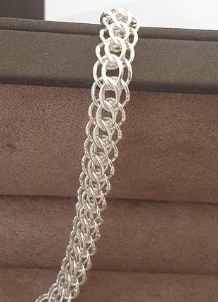 Браслет из серебра цепной с плетением венеция 20.5 см3 фото