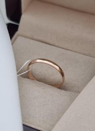Гладкое тонкое свадебное кольцо из золота, размер 186 фото