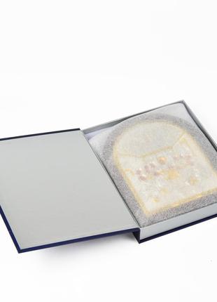Икона тайная вечеря серебряная 15х19,6см в серебряном окладе с позолотой3 фото