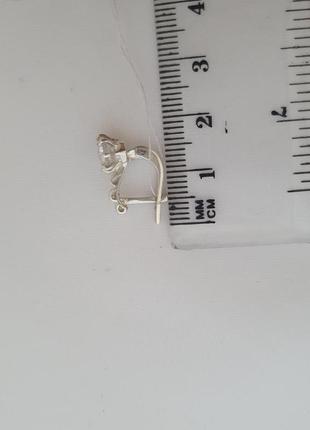 Комплект серебряный кольцо и серьги с фианитами9 фото