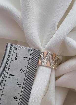 Срібний комплект сережки та каблучка з золотом та фіанітами9 фото