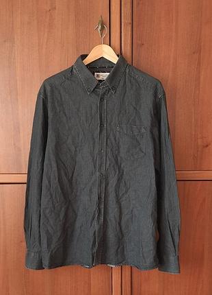 Мужская рубашка blue harbour | marks & spencer