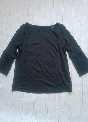 Рубашка с полурукавами с прикрепленными складками tchibo нижняя, р.наш 54-56 48/50 евро4 фото