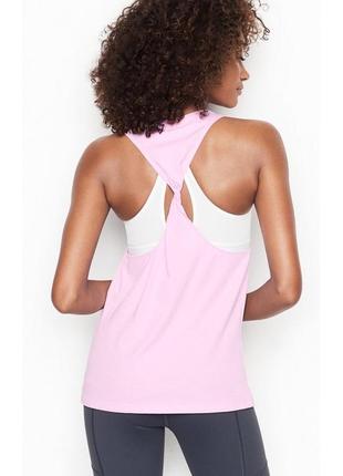 Спортивная майка женская футболка топ сиреневая victoria’s secret sport twist-back tank2 фото