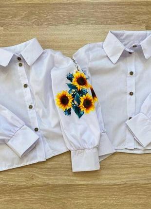 Нарядная рубашка блузка на девочку со сонами #530