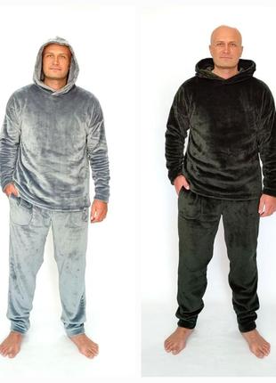 Чоловічий теплий махровий костюм