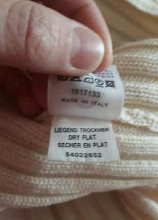 Шикарный итальянский джемпер из 100% мереносной шерсти в узор рубчик на замке свитер кофта3 фото