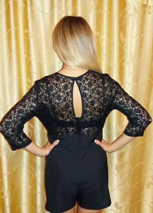 Комбинезон с шортами нарядный с кружевом5 фото