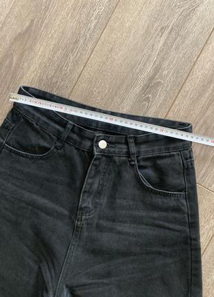 М ідеал щільні сірі майже чорні джинсові шорти висока посадка6 фото