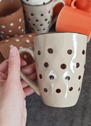 Чашка кофе-крем (горох), кружка, можно набором.4 фото