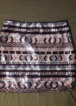 Супер гламурная сияющая юбка в пайетках nly trend4 фото