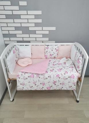 Постельный набор "esmi" бортики защита в кроватку для новорожденного1 фото