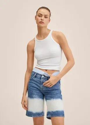 Жіночі джинсові шорти бермуди в стилі тай дай4 фото