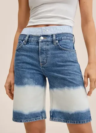 Жіночі джинсові шорти бермуди в стилі тай дай6 фото